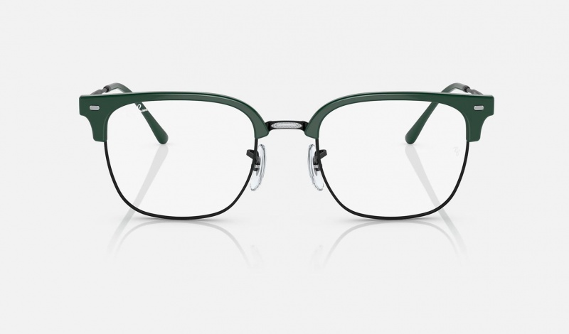 Ray Ban New Clubmaster Optics Men's Eyeglasses Green | 64192-XGIB