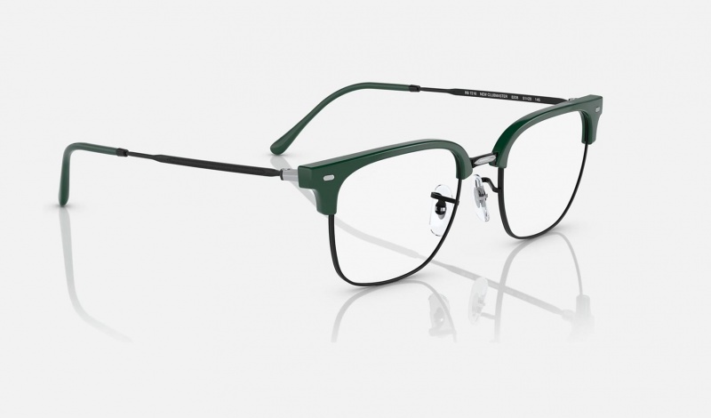 Ray Ban New Clubmaster Optics Men's Eyeglasses Green | 64192-XGIB