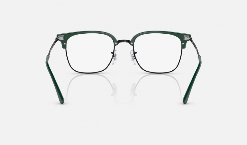 Ray Ban New Clubmaster Optics Men's Eyeglasses Green | 64192-XGIB