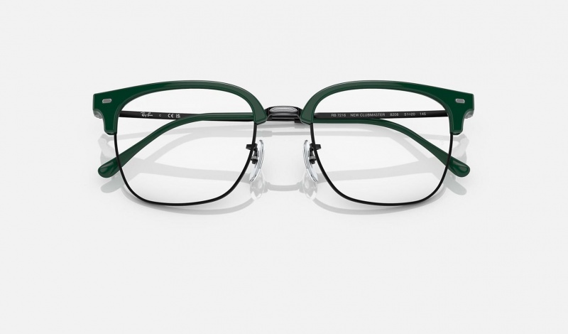 Ray Ban New Clubmaster Optics Men's Eyeglasses Green | 64192-XGIB