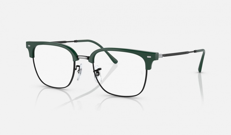 Ray Ban New Clubmaster Optics Men\'s Eyeglasses Green | 64192-XGIB