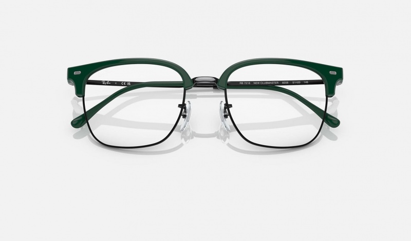 Ray Ban New Clubmaster Optics Women's Eyeglasses Green | 98134-YMRG