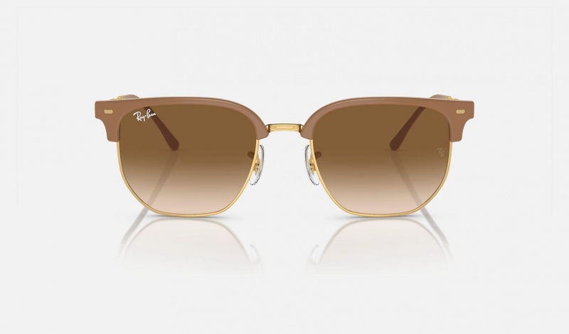 Ray Ban New Clubmaster Women's Sunglasses Brown | 16837-QHKG