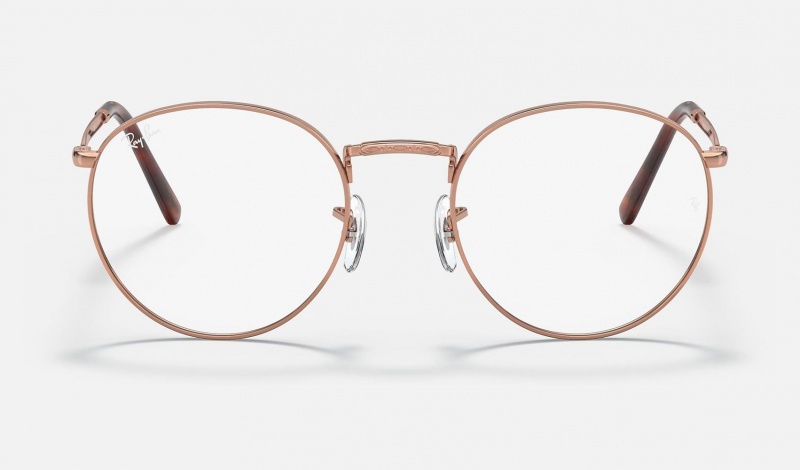 Ray Ban New Round Optics Women's Eyeglasses Gold | 82019-ZEKN