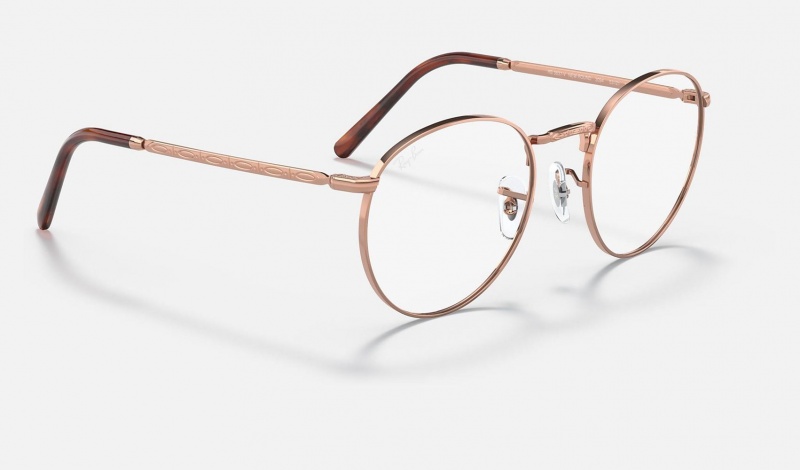 Ray Ban New Round Optics Women's Eyeglasses Gold | 82019-ZEKN