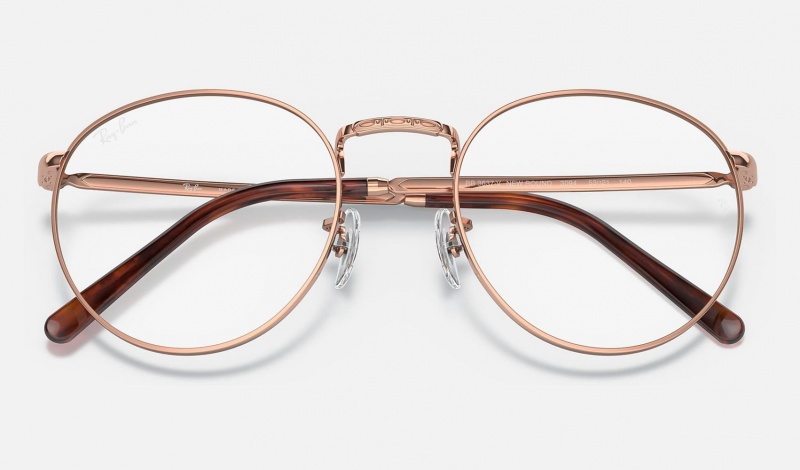 Ray Ban New Round Optics Women's Eyeglasses Gold | 82019-ZEKN