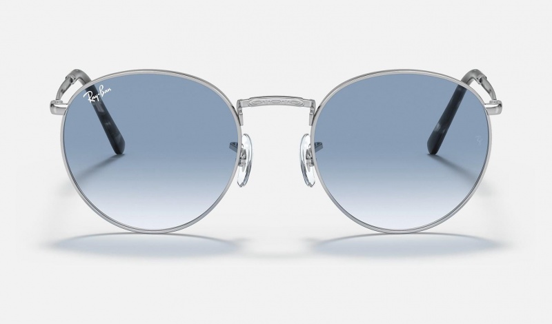 Ray Ban New Round Women's Sunglasses Blue | 43019-QJZW