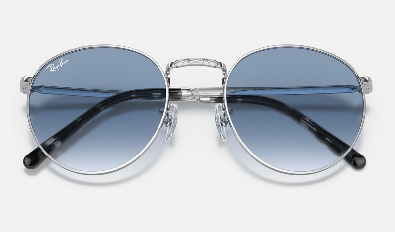 Ray Ban New Round Women's Sunglasses Blue | 43019-QJZW