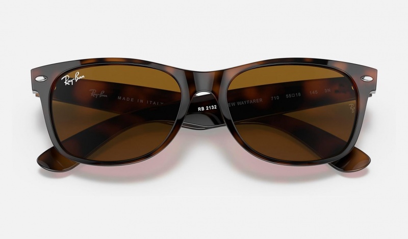 Ray Ban New Wayfarer Classic Men's Sunglasses Brown | 90186-PMBU