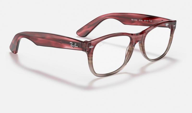 Ray Ban New Wayfarer Optics Men's Eyeglasses Burgundy | 25310-DUXM