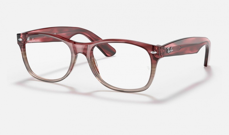 Ray Ban New Wayfarer Optics Men\'s Eyeglasses Burgundy | 25310-DUXM