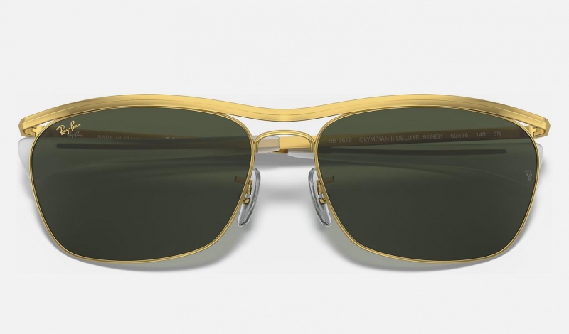 Ray Ban Olympian Ii Deluxe Women's Sunglasses Green | 26051-UIHK