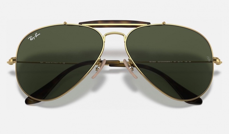 Ray Ban Outdoorsman Havana Collection Men's Sunglasses Green | 12980-DEZS