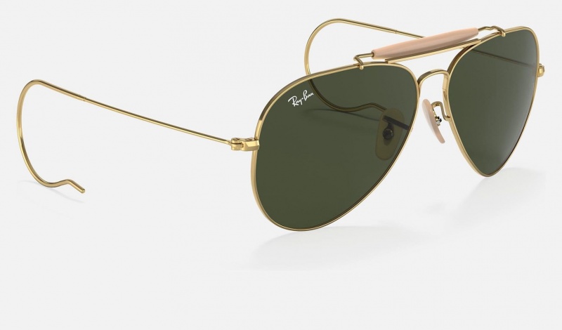 Ray Ban Outdoorsman Men's Sunglasses Green | 53971-XBNE