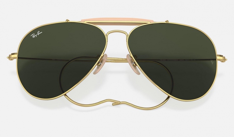 Ray Ban Outdoorsman Men's Sunglasses Green | 53971-XBNE