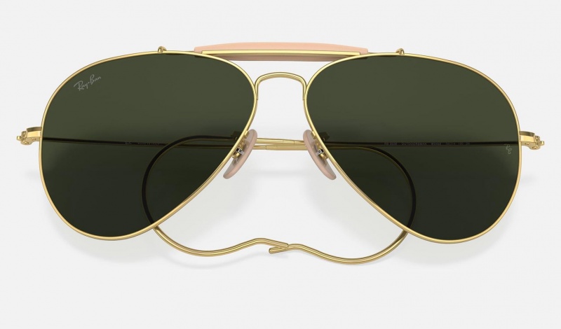 Ray Ban Outdoorsman | Aviation Collection Women's Sunglasses Green | 41962-MQVP