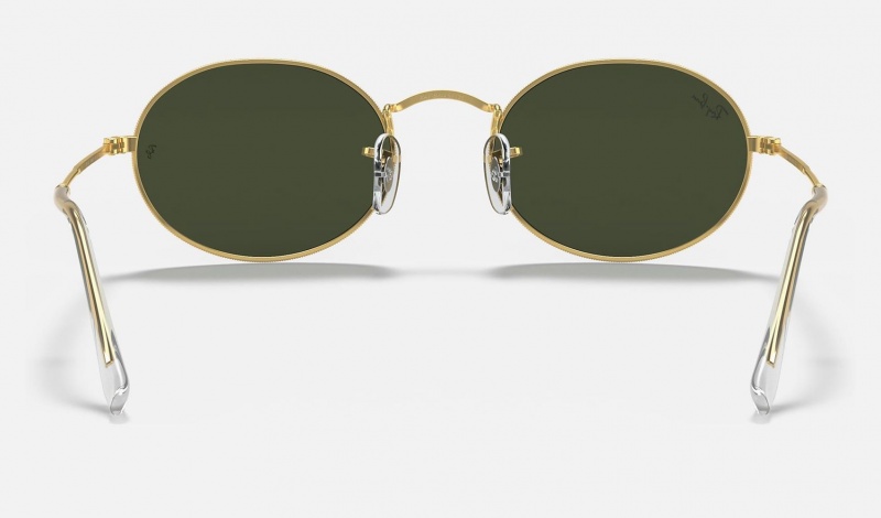 Ray Ban Oval Legend Gold Women's Sunglasses Green | 98425-LXJE