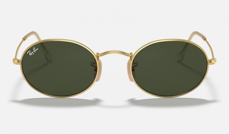 Ray Ban Oval Men's Sunglasses Green | 38465-JMNA