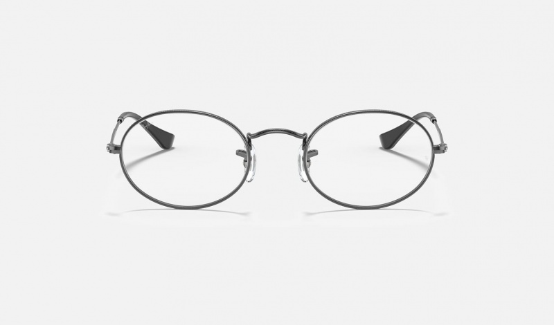 Ray Ban Oval Optics Men's Eyeglasses Grey | 38597-BGVY