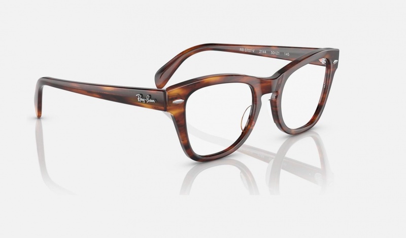 Ray Ban RB0707 Optics Men's Eyeglasses Brown | 48793-KMFI