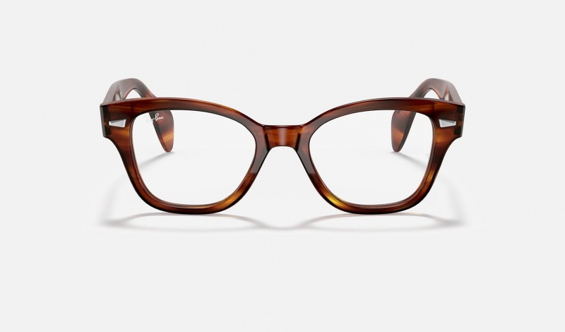 Ray Ban RB0880 Optics Men's Eyeglasses Brown | 73615-KCEL