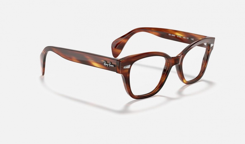 Ray Ban RB0880 Optics Men's Eyeglasses Brown | 73615-KCEL