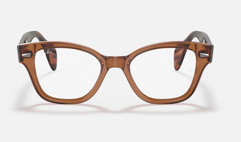 Ray Ban RB0880 Optics Men's Eyeglasses Brown | 93608-WRXG