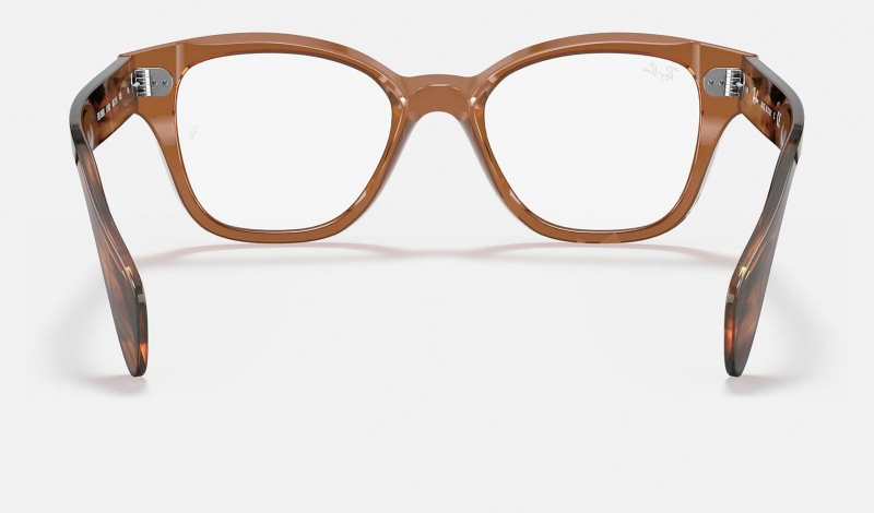 Ray Ban RB0880 Optics Men's Eyeglasses Brown | 93608-WRXG