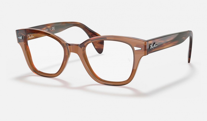 Ray Ban RB0880 Optics Men\'s Eyeglasses Brown | 93608-WRXG