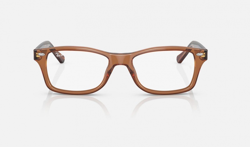 Ray Ban RB1531 Optics Kids' Eyeglasses Brown | 08239-IMRN