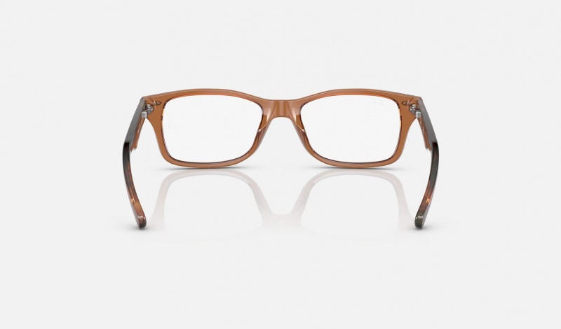 Ray Ban RB1531 Optics Kids' Eyeglasses Brown | 08239-IMRN