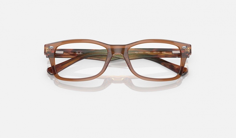 Ray Ban RB1531 Optics Kids' Eyeglasses Brown | 08239-IMRN