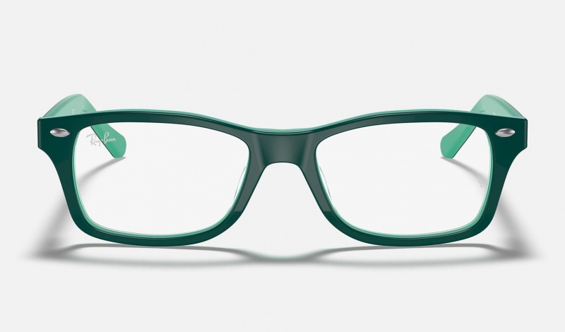 Ray Ban RB1531 Optics Kids' Eyeglasses Green | 76014-ZVHX