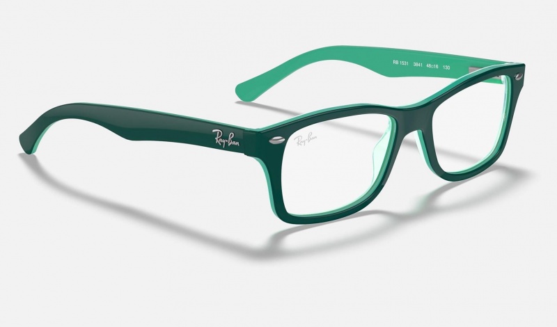 Ray Ban RB1531 Optics Kids' Eyeglasses Green | 76014-ZVHX