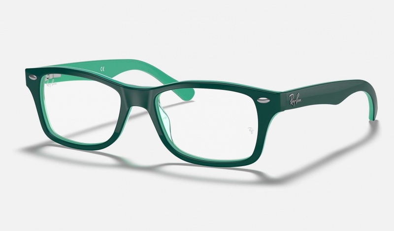 Ray Ban RB1531 Optics Kids\' Eyeglasses Green | 76014-ZVHX