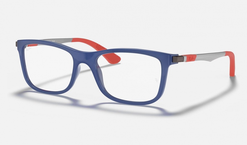 Ray Ban RB1549 Optics Kids\' Eyeglasses Blue | 50174-AUBH