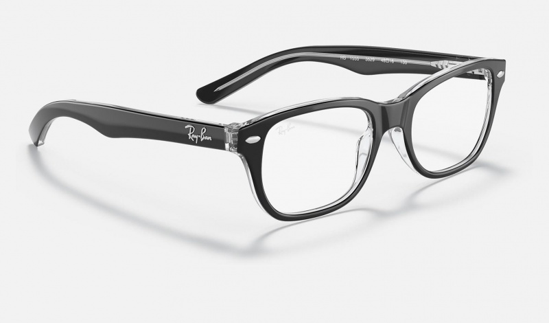 Ray Ban RB1555 Optics Kids' Eyeglasses Black | 75968-SAQZ