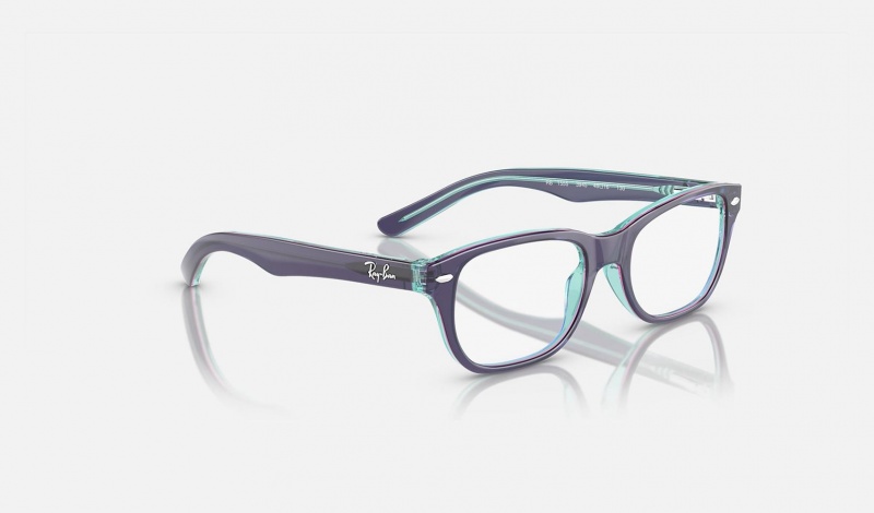 Ray Ban RB1555 Optics Kids' Eyeglasses Blue | 54608-UOLI