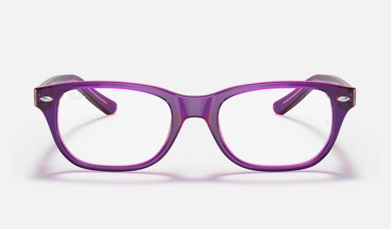 Ray Ban RB1555 Optics Kids' Eyeglasses Purple | 71580-SEFN