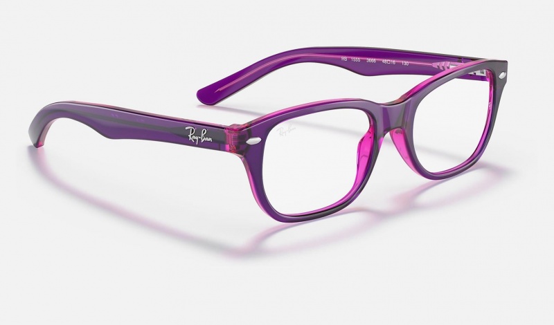 Ray Ban RB1555 Optics Kids' Eyeglasses Purple | 71580-SEFN