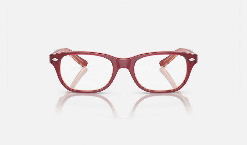 Ray Ban RB1555 Optics Kids' Eyeglasses Red | 04175-GYJX