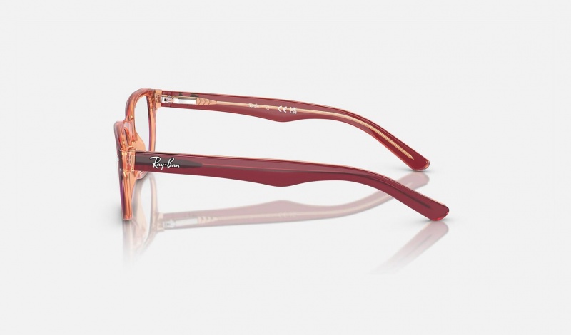 Ray Ban RB1555 Optics Kids' Eyeglasses Red | 04175-GYJX