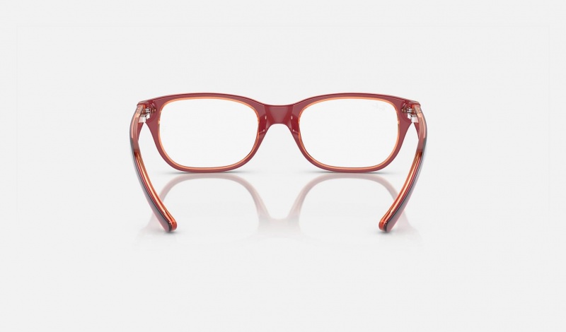 Ray Ban RB1555 Optics Kids' Eyeglasses Red | 04175-GYJX