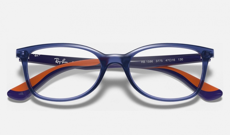 Ray Ban RB1586 Optics Kids' Eyeglasses Blue | 05391-XRPS