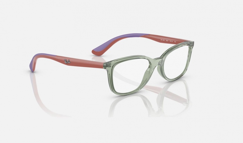 Ray Ban RB1586 Optics Kids' Eyeglasses Green | 28057-MSUW