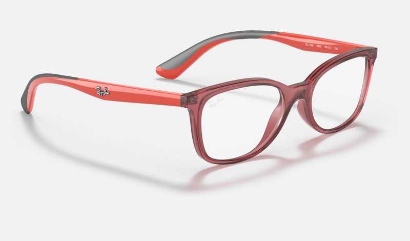 Ray Ban RB1586 Optics Kids' Eyeglasses Red | 51967-KHZC