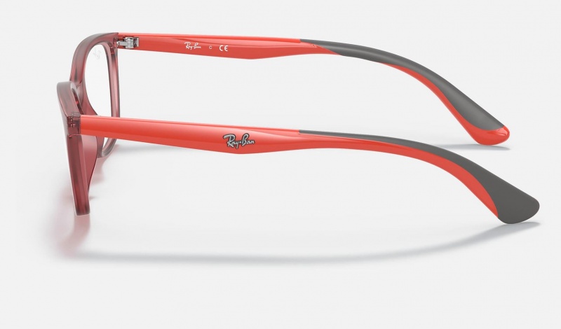 Ray Ban RB1586 Optics Kids' Eyeglasses Red | 51967-KHZC