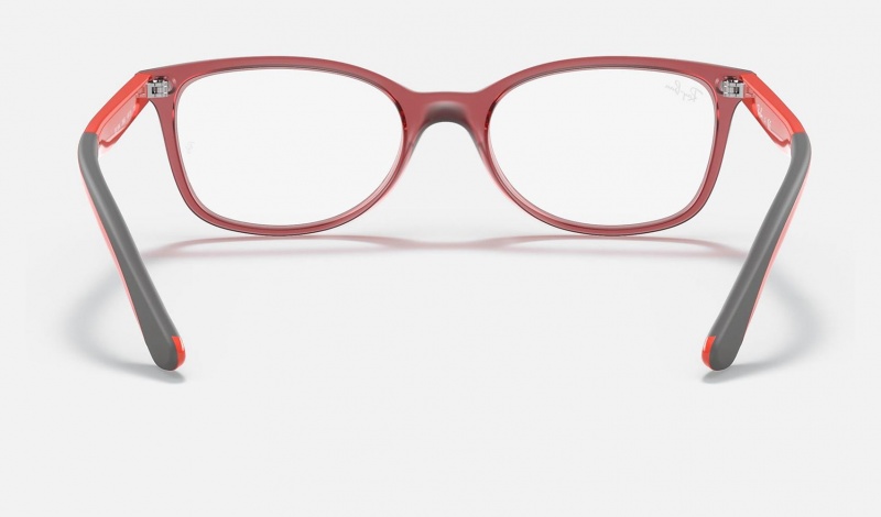 Ray Ban RB1586 Optics Kids' Eyeglasses Red | 51967-KHZC