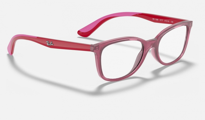 Ray Ban RB1586 Optics Kids' Eyeglasses Red | 16970-KQUO