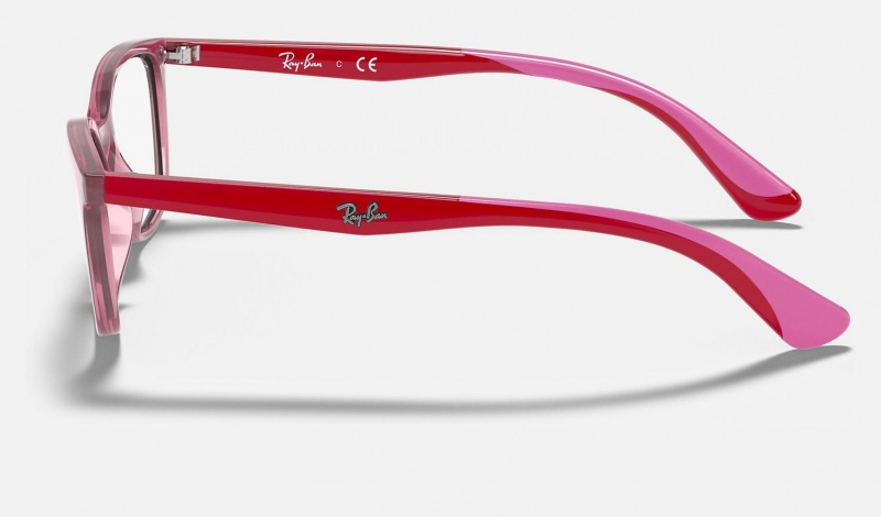 Ray Ban RB1586 Optics Kids' Eyeglasses Red | 16970-KQUO